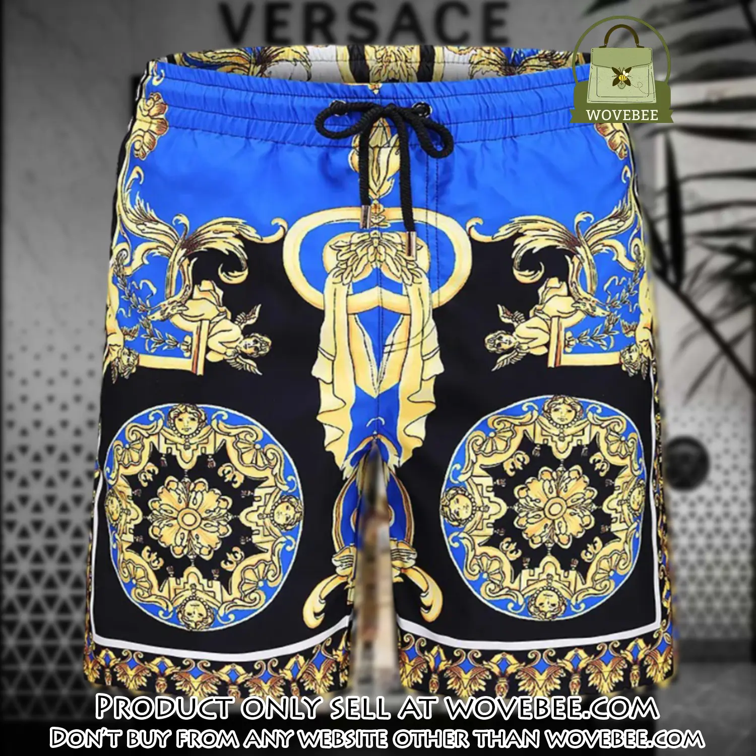 Versace new 3d luxury brand all over print shorts pants for men wvb0049141